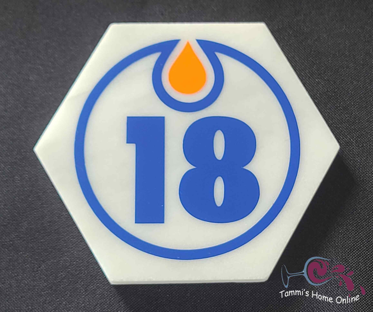 Edmonton Oilers Hockey #18 - Zach Hyman - Marble Coaster