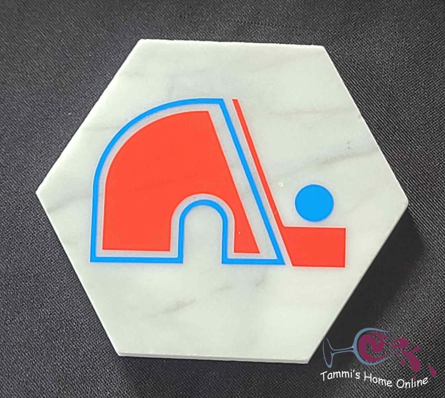 Quebec Nordiques Hockey Team - Marble Coaster