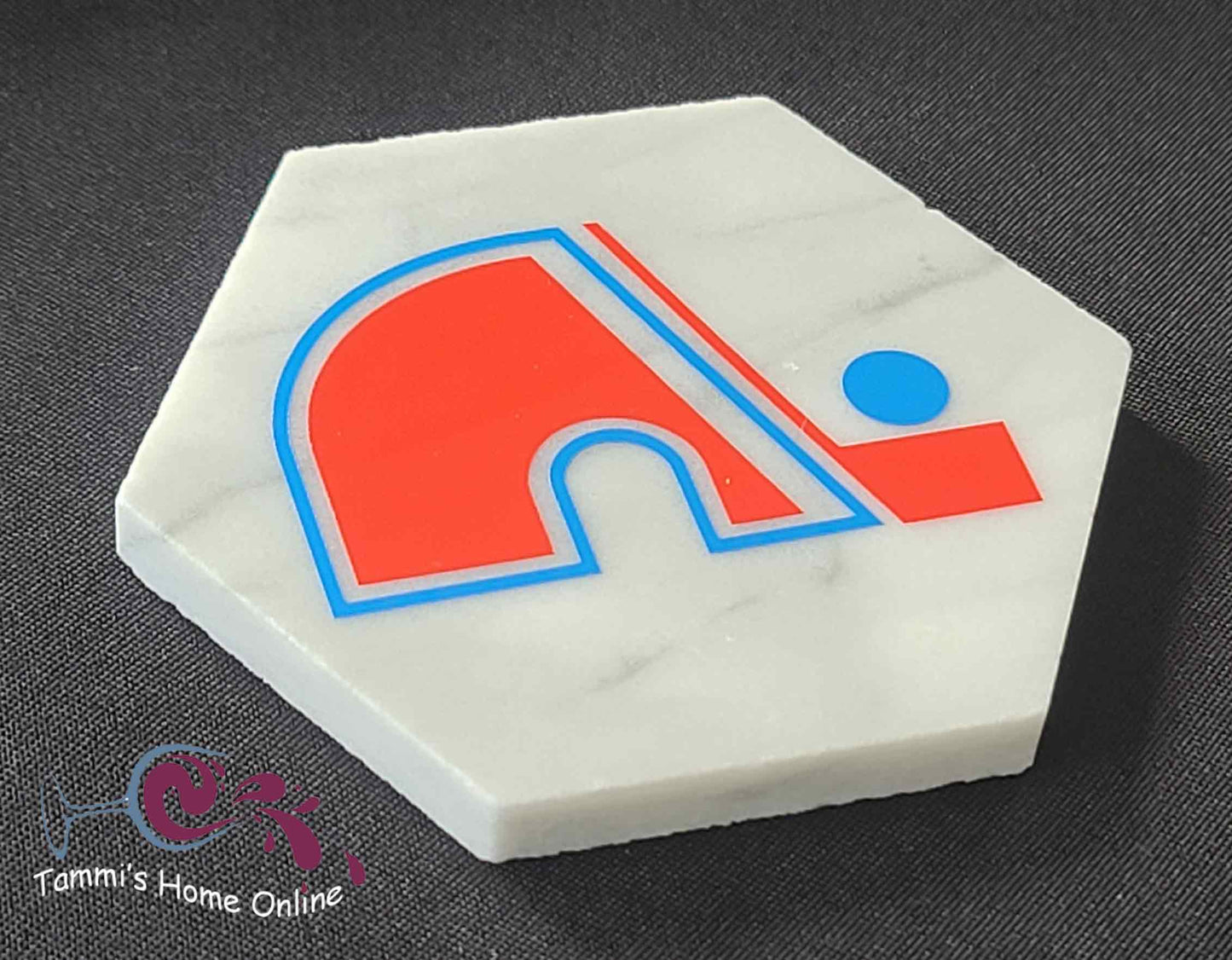 Quebec Nordiques Hockey Team - Marble Coaster