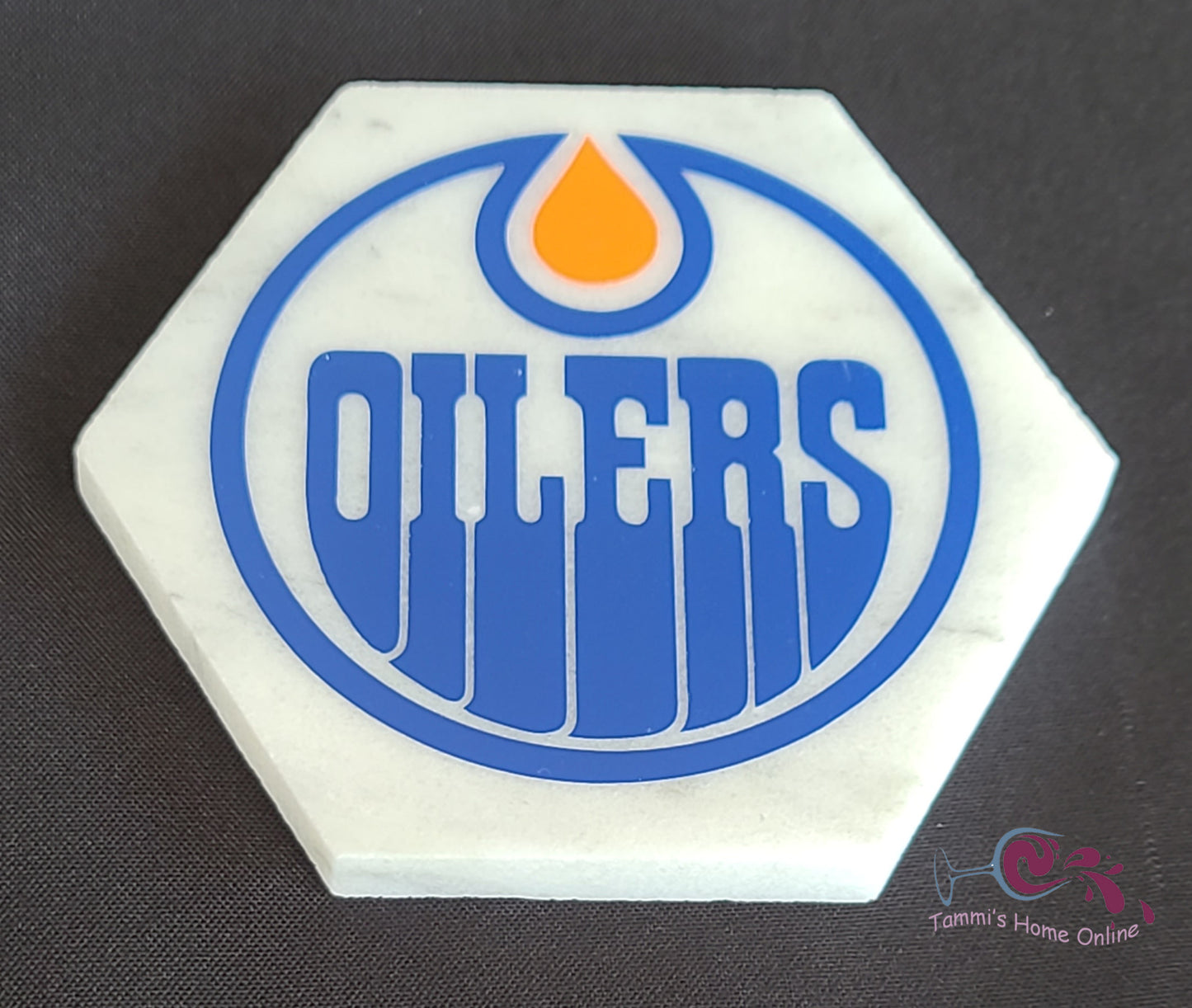 Edmonton Oilers Hockey Team - Marble Coaster