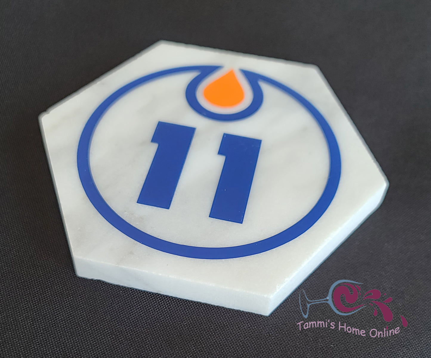 Edmonton Oilers Hockey #11 - Mark Messier - Marble Coaster