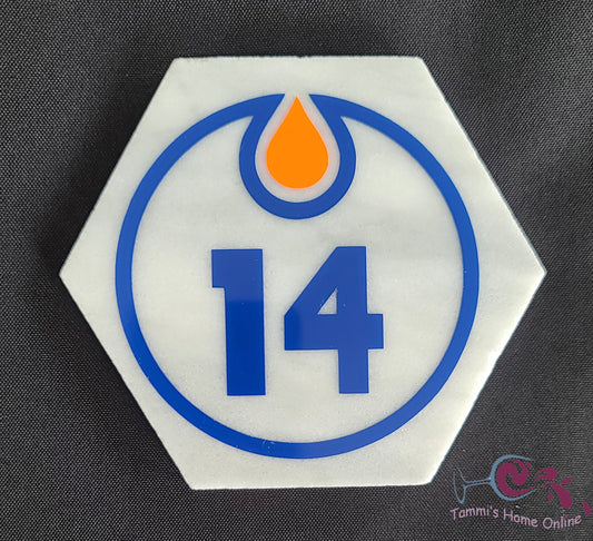 Edmonton Oilers Hockey #14 - Jordan Eberle or Matthias Ekholm - Marble Coaster