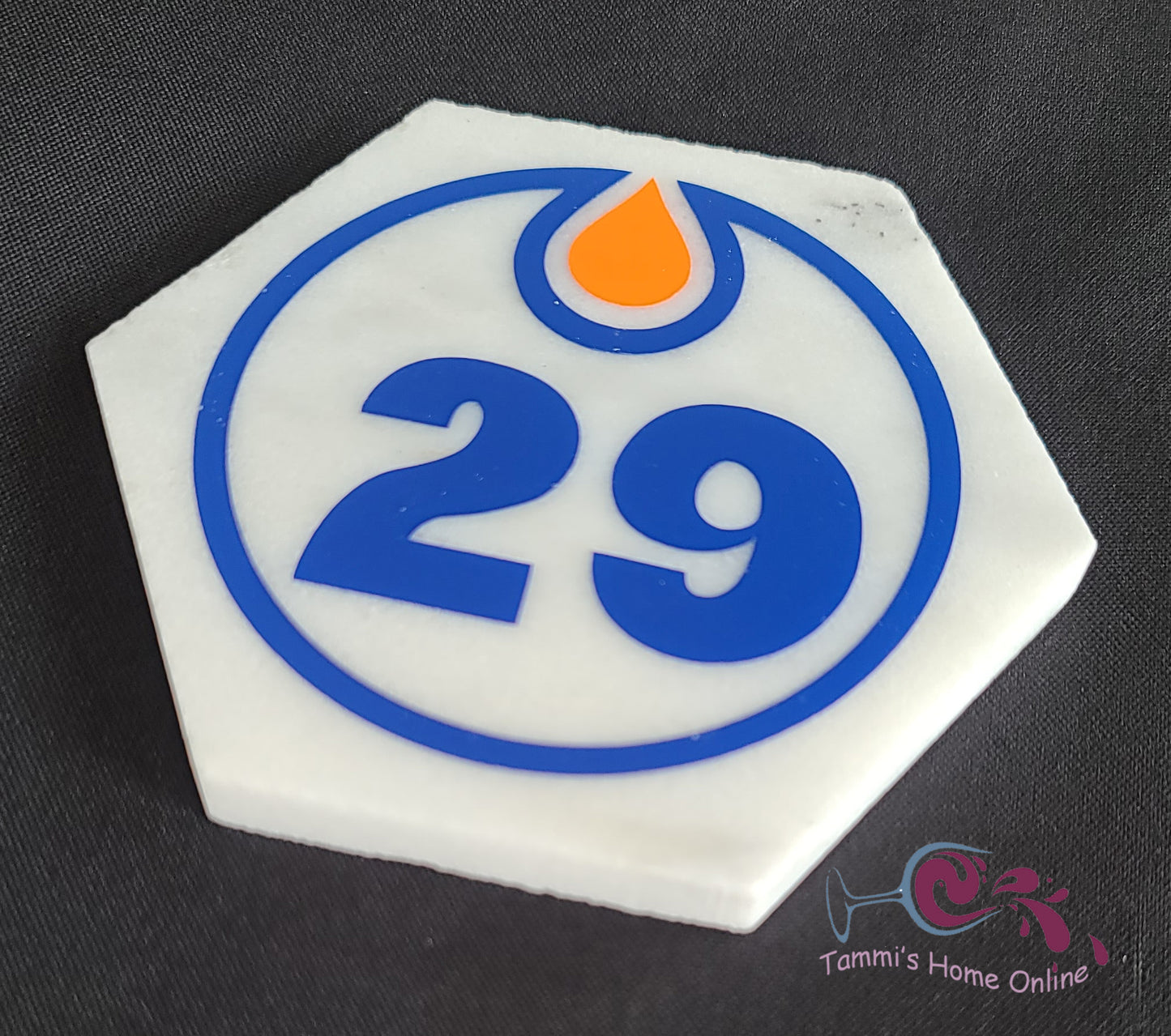 Edmonton Oilers Hockey #29 - Leon Draisaitl - Marble Coaster
