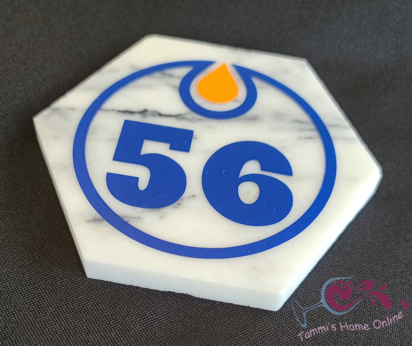 Edmonton Oilers Hockey #56 - Kailer Yamamoto - Marble Coaster