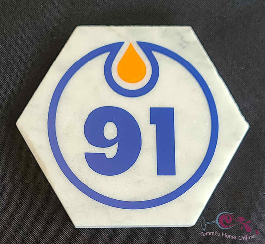 Edmonton Oilers Hockey #91 - Evander Kane - Marble Coaster