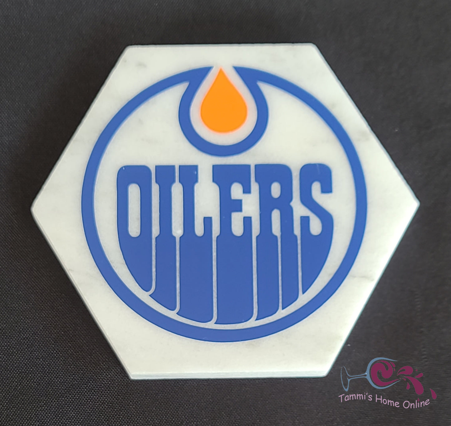 Edmonton Oilers Hockey Team - Marble Coaster