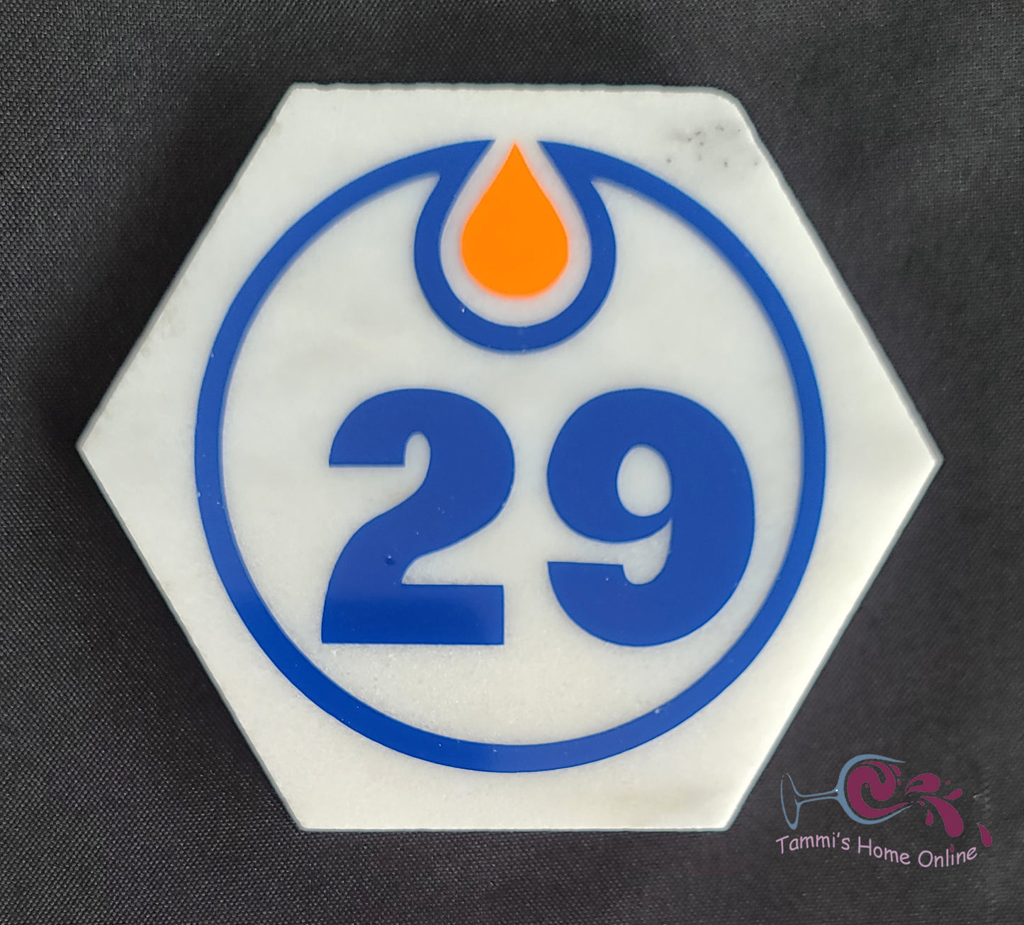 Edmonton Oilers Hockey #29 - Leon Draisaitl - Marble Coaster