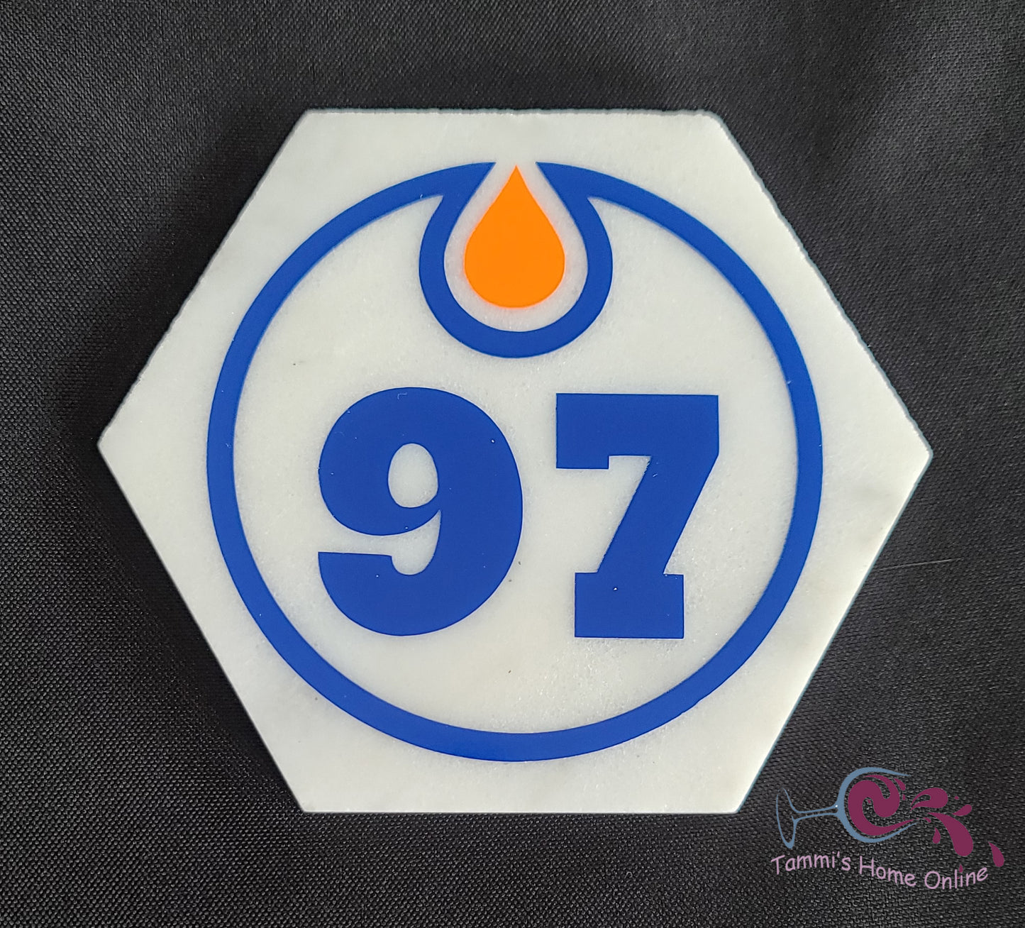 Edmonton Oilers Hockey #97 - Connor McDavid - Marble Coaster